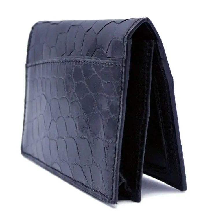 Store Zelli Gracen Nile Crocodile Card Case Black