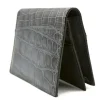 Outlet Zelli Gracen Nile Crocodile Card Case Gray