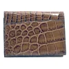 Discount Zelli Gracen Nile Crocodile Card Case Cappucino