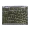 Cheap Zelli Gracen Nile Crocodile Card Case Green