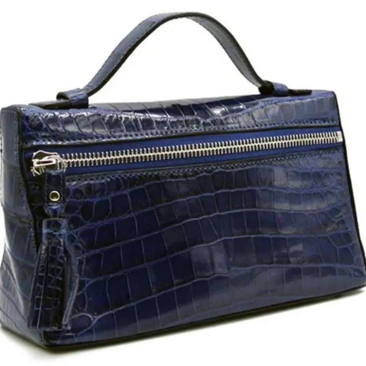 Online Zelli Gracen Sophie Nile Crocodile Women's Handbag (30-662-BLU) Blue