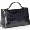 New Zelli Gracen Sophie Nile Crocodile Women's Handbag (30-662-BLK) Black