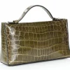 Best Sale Zelli Gracen Sophie Nile Crocodile Women's Handbag (30-662-GRN) Green