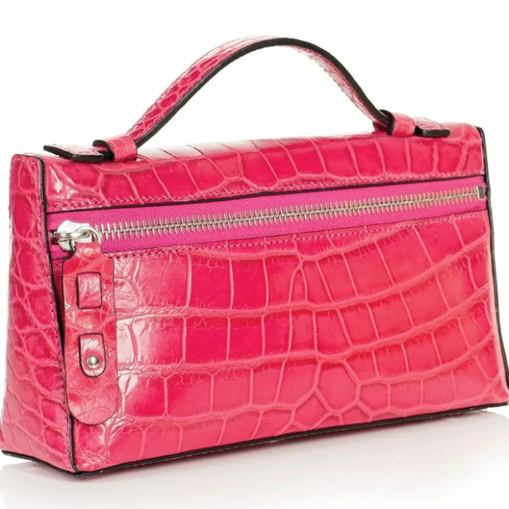 Shop Zelli Gracen Sophie Nile Crocodile Women's Handbag (30-662-PNK) Pink