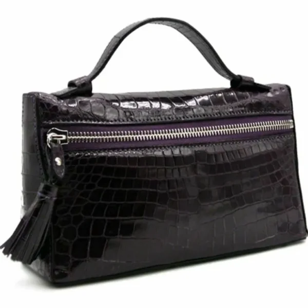 Fashion Zelli Gracen Sophie Nile Crocodile Women's Handbag (30-662-VIO) Violet