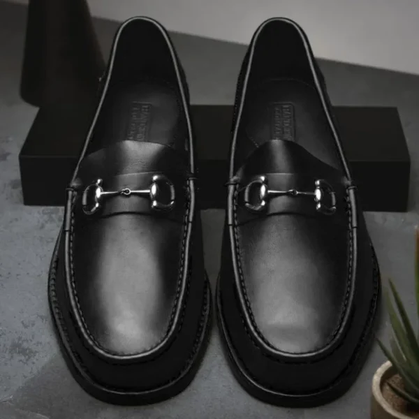 Fashion Handsewn Shoe Co. Bit Loafer Black