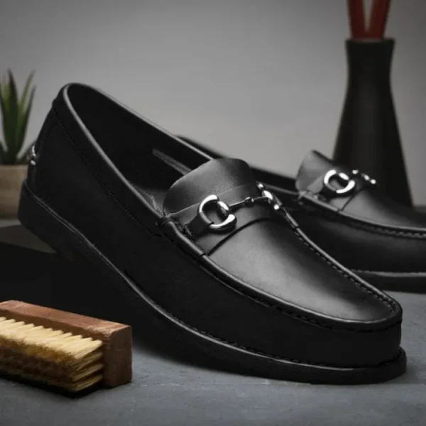 Fashion Handsewn Shoe Co. Bit Loafer Black