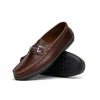 Discount Handsewn Shoe Co. Bit Stripe Driver Dark Brown DarkBrown