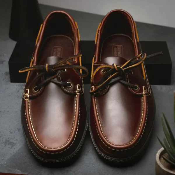 Best Sale Handsewn Shoe Co. Boat Driver Dark Brown DarkBrown