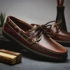 Best Sale Handsewn Shoe Co. Boat Driver Dark Brown DarkBrown