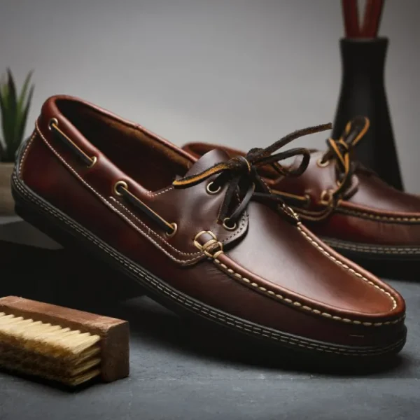 Best Sale Handsewn Shoe Co. Boat Driver Dark Brown DarkBrown