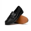 New Handsewn Shoe Co. Buckle Kilt Loafer Black