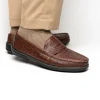 Best Sale Handsewn Shoe Co. Crocodile Penny Driver Brown