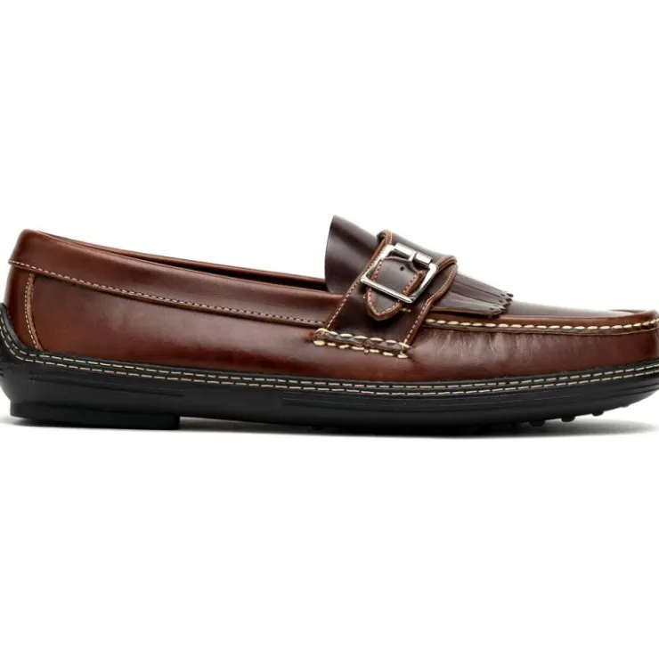 Flash Sale Handsewn Shoe Co. Fringe Monk Drivers Dark Brown DarkBrown