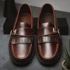 Flash Sale Handsewn Shoe Co. Fringe Monk Drivers Dark Brown DarkBrown