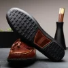 Best Handsewn Shoe Co. Fringe Tassel Driving Loafers Brown