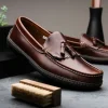 Best Handsewn Shoe Co. Fringe Tassel Driving Loafers Dark Brown DarkBrown