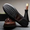 Best Handsewn Shoe Co. Fringe Tassel Driving Loafers Dark Brown DarkBrown