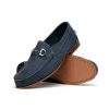 Outlet Handsewn Shoe Co. Nubuck Bit Loafers Navy