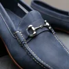 Outlet Handsewn Shoe Co. Nubuck Bit Loafers Navy