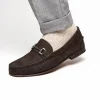 Sale Handsewn Shoe Co. Nubuck Bit Loafers Dark Brown DarkBrown