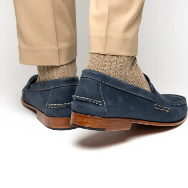 handsewn_shoe_co_nubuck_p_10-1.webp Fashion Handsewn Shoe Co. Nubuck Penny Loafers Navy