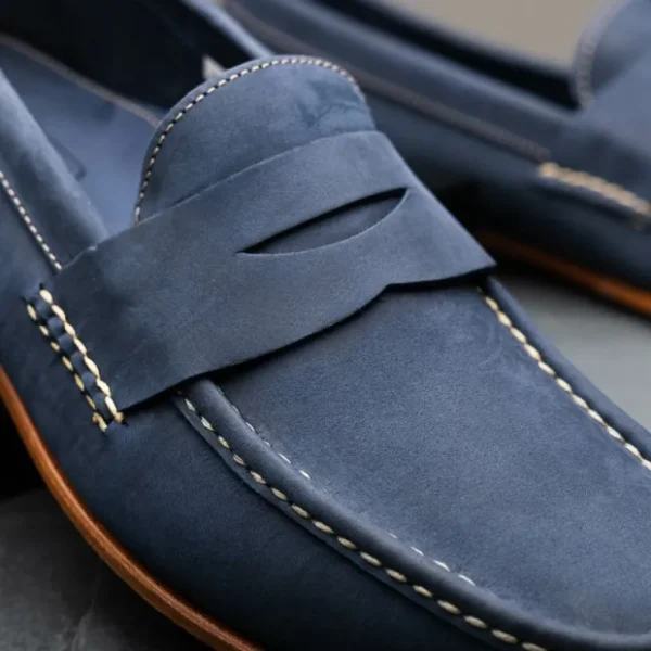handsewn_shoe_co_nubuck_p_6-1.webp Fashion Handsewn Shoe Co. Nubuck Penny Loafers Navy