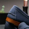 Fashion Handsewn Shoe Co. Nubuck Penny Loafers Navy