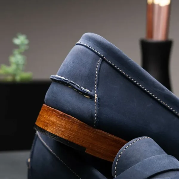handsewn_shoe_co_nubuck_p_7-1.webp Fashion Handsewn Shoe Co. Nubuck Penny Loafers Navy