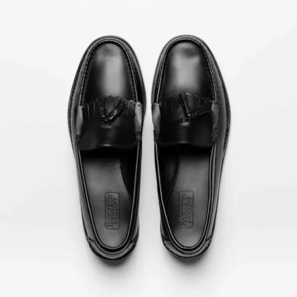 Discount Handsewn Shoe Co. Tassel Kilt Loafer Black