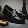 Discount Handsewn Shoe Co. Tassel Kilt Loafer Black