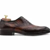 Store Harris Shoes 1913 Harris Firenze 1913 Brogue Detailing Slip-On Oxford Brown