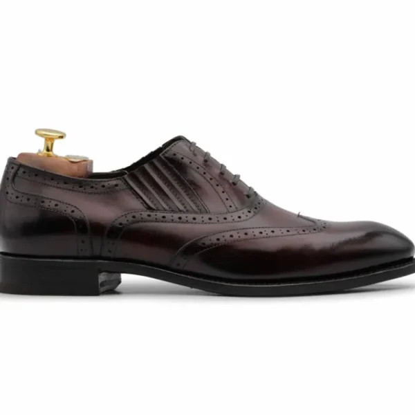 Shop Harris Shoes 1913 Harris Firenze 1913 Brogue Detailing Slip-On Oxford Brown