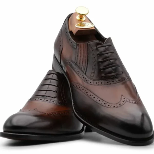 Store Harris Shoes 1913 Harris Firenze 1913 Brogue Detailing Slip-On Oxford Brown