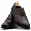 Shop Harris Shoes 1913 Harris Firenze 1913 Brogue Detailing Slip-On Oxford Brown