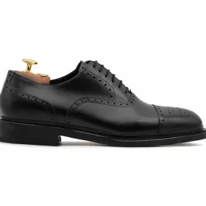 Clearance Harris Shoes 1913 Harris Firenze 1913 Calfskin Cap Toe Shoes Black