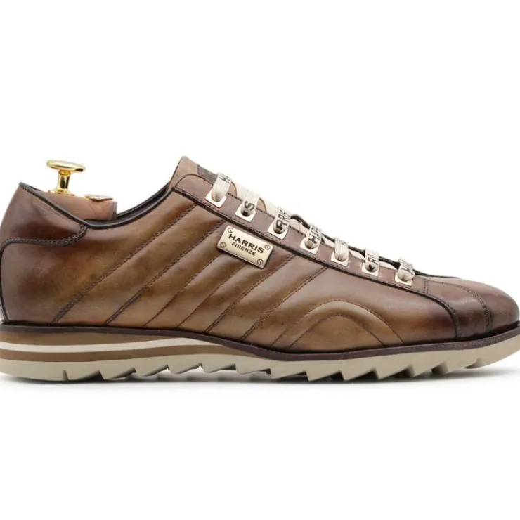 Outlet Harris Shoes 1913 Harris Firenze 1913 Calfskin Sneakers Beige