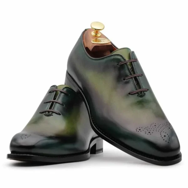 Shop Harris Shoes 1913 Harris Firenze 1913 Calfskin Leather Shoes Green