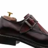 Shop Harris Shoes 1913 Harris Firenze 1913 Calfskin Leather Single Buckle Shoes Red