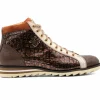 Discount Harris Shoes 1913 Harris Firenze 1913 Crocodile-print Leather Boots Brown