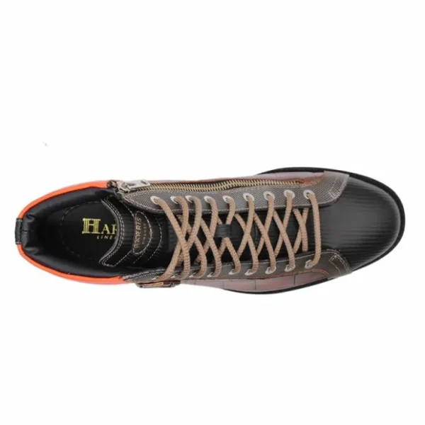 harris_firenze__crocodile_1-7.webp Hot Harris Shoes 1913 Harris Firenze 1913 Crocodile Print Boots Brown