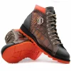 Hot Harris Shoes 1913 Harris Firenze 1913 Crocodile Print Boots Brown