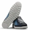 Sale Harris Shoes 1913 Harris Firenze 1913 Embossed Crocodile Print Leather Sneakers Blue