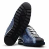 Best Harris Shoes 1913 Harris Firenze 1913 Hand Painted Printed Leather Sneakers Blue