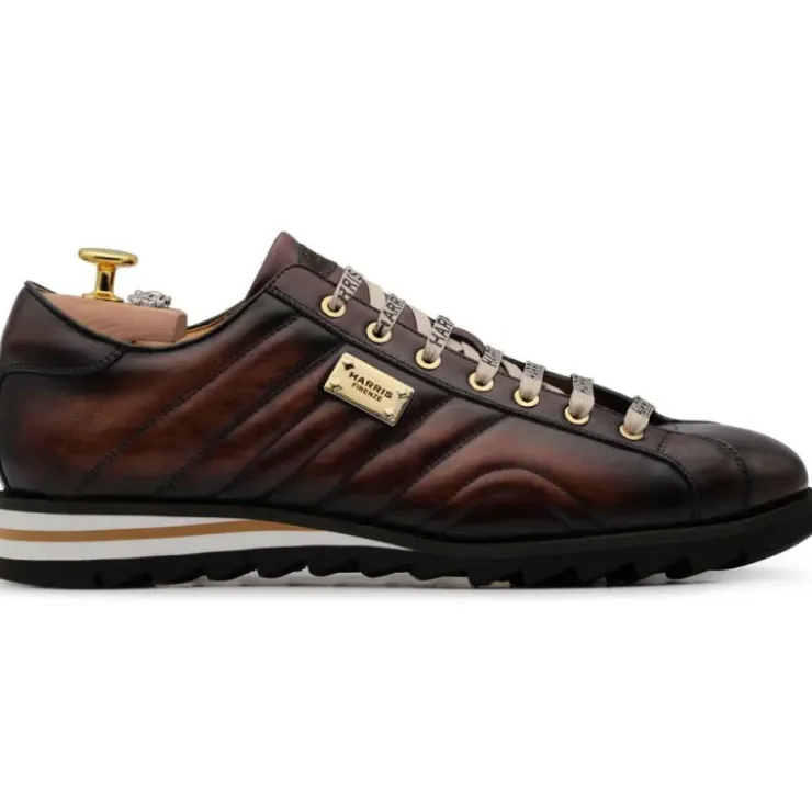 Cheap Harris Shoes 1913 Harris Firenze 1913 Hand-Painted Leather Sneakers Dark Brown DarkBrown