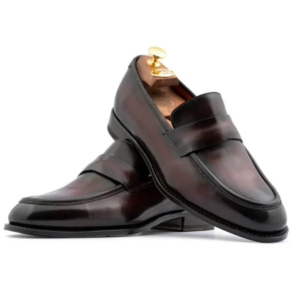 harris_firenze__handpaint_1-1.webp Shop Harris Shoes 1913 Harris Firenze 1913 Hand-Painted Leather Loafer Brown