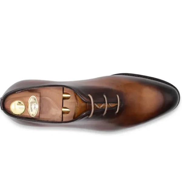 harris_firenze__handpaint_2.webp Outlet Harris Shoes 1913 Harris Firenze 1913 Hand-Painted Leather Lace-Up Oxford Brown