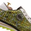 Sale Harris Shoes 1913 Harris Firenze 1913 Hand-painted Printed Leather Sneakers Giallo