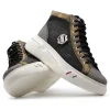 Fashion Harris Shoes 1913 Harris Firenze 1913 High Top Leather Sneakers Black