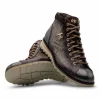 Best Harris Shoes 1913 Harris Firenze 1913 Kubrik Print Leather Ankle Boots Brown